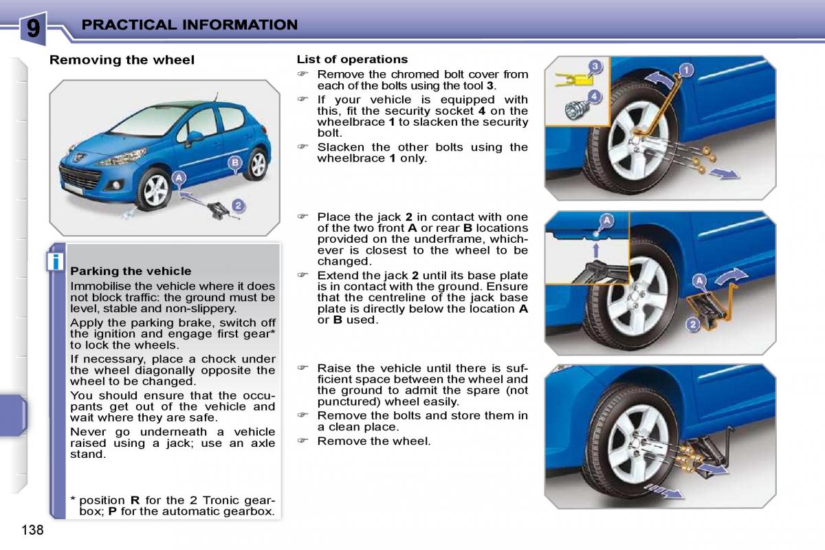 Peugeot 207 owners manual / page 134