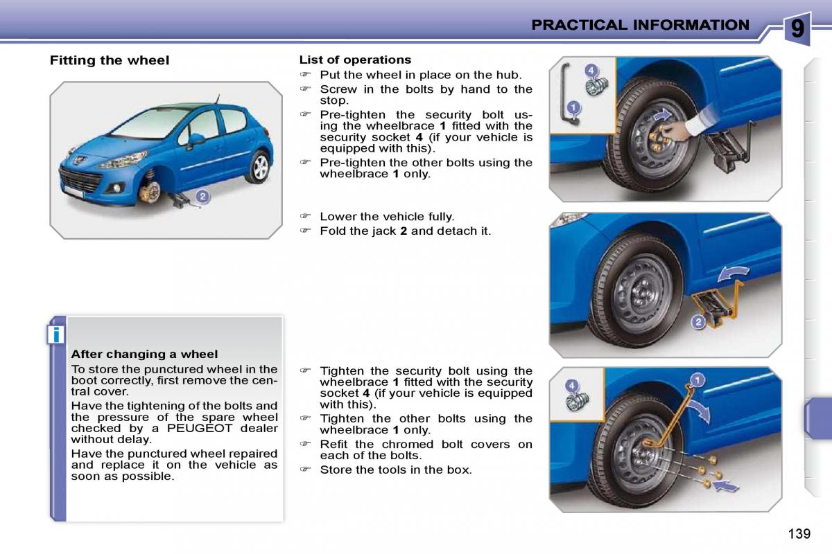 Peugeot 207 owners manual / page 135