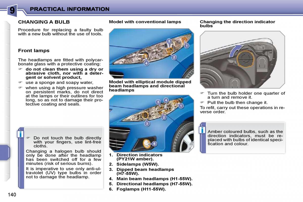 Peugeot 207 owners manual / page 136