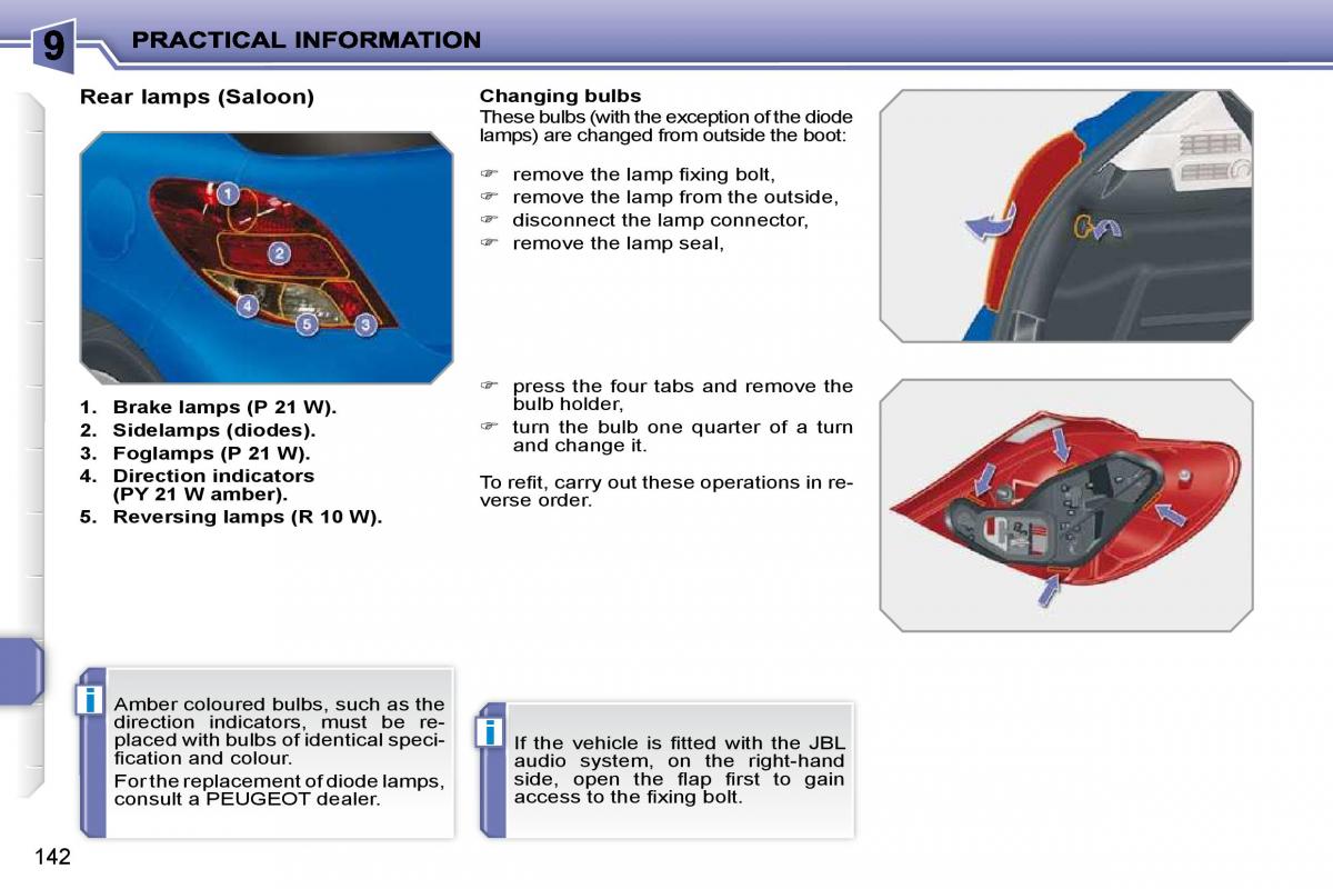 Peugeot 207 owners manual / page 138