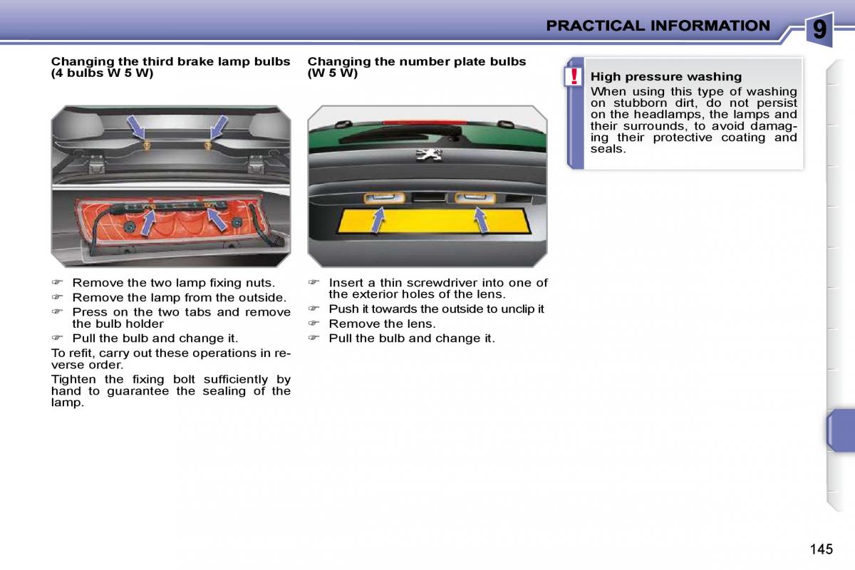 Peugeot 207 owners manual / page 141