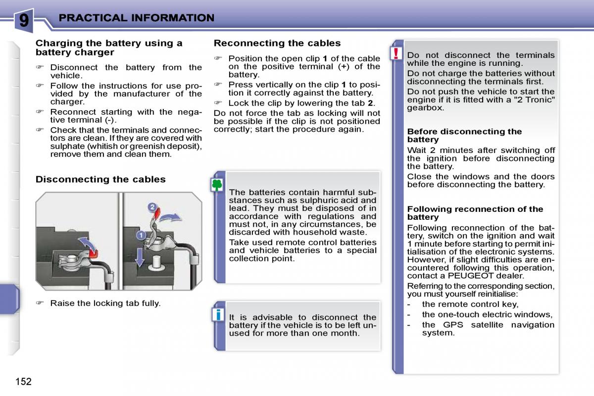 Peugeot 207 owners manual / page 148