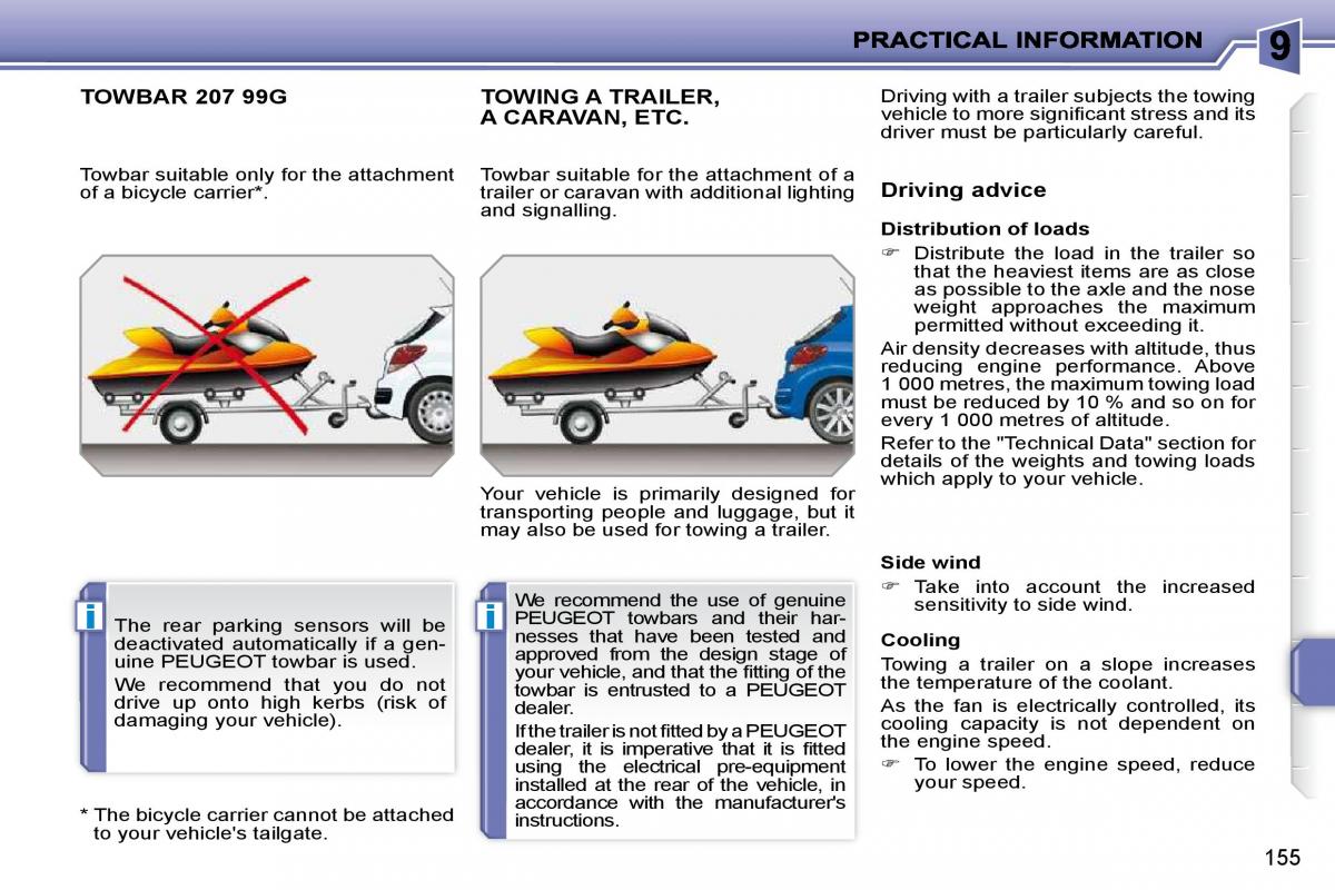 Peugeot 207 owners manual / page 151