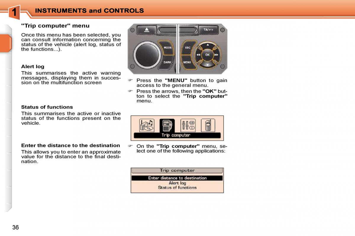 Peugeot 207 owners manual / page 19