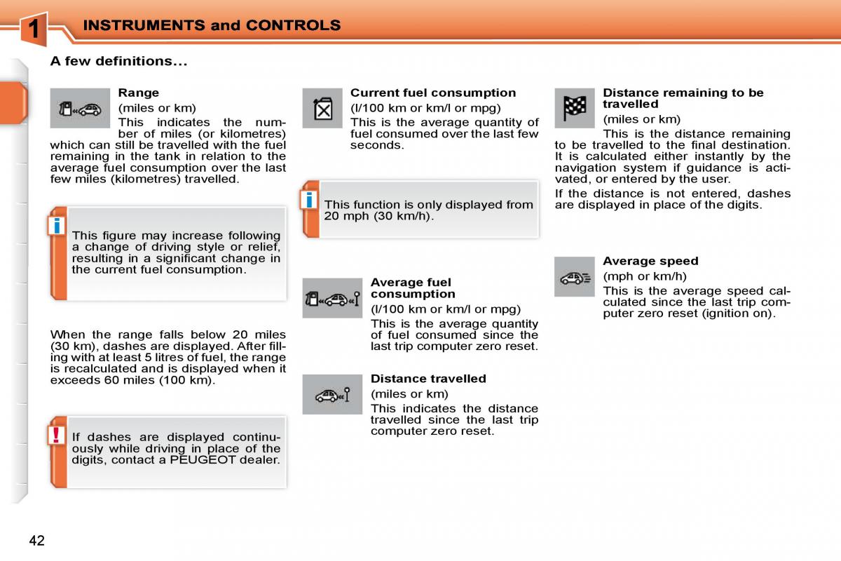 Peugeot 207 owners manual / page 24