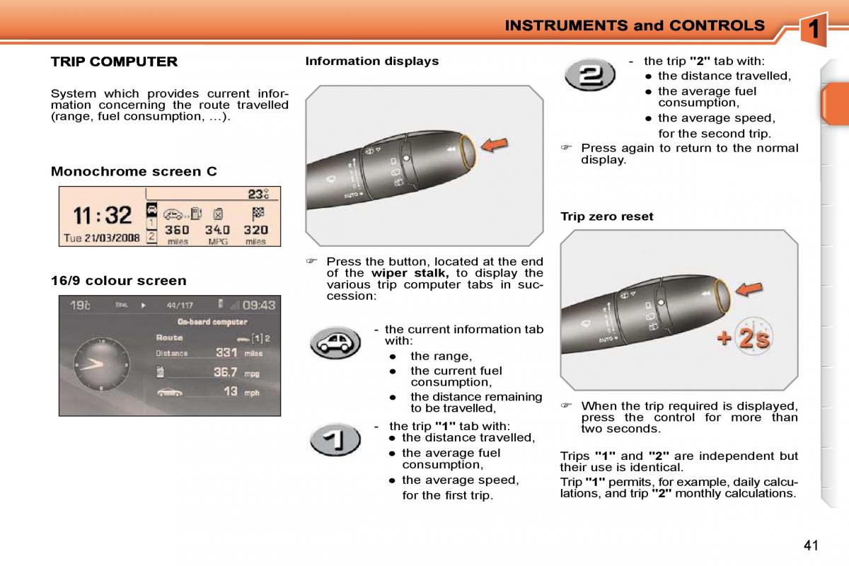 Peugeot 207 owners manual / page 25