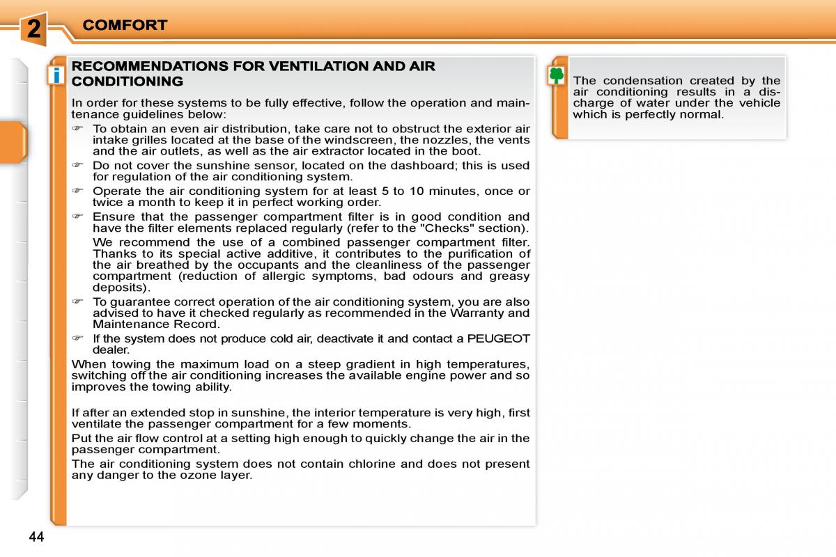 Peugeot 207 owners manual / page 28