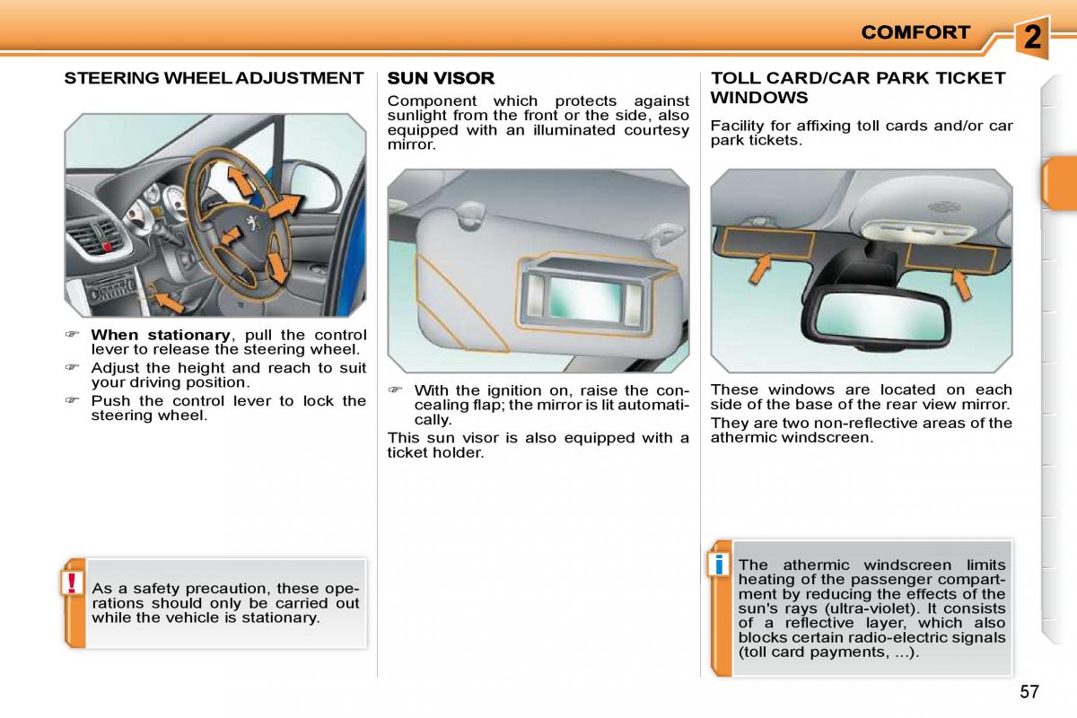 Peugeot 207 owners manual / page 46