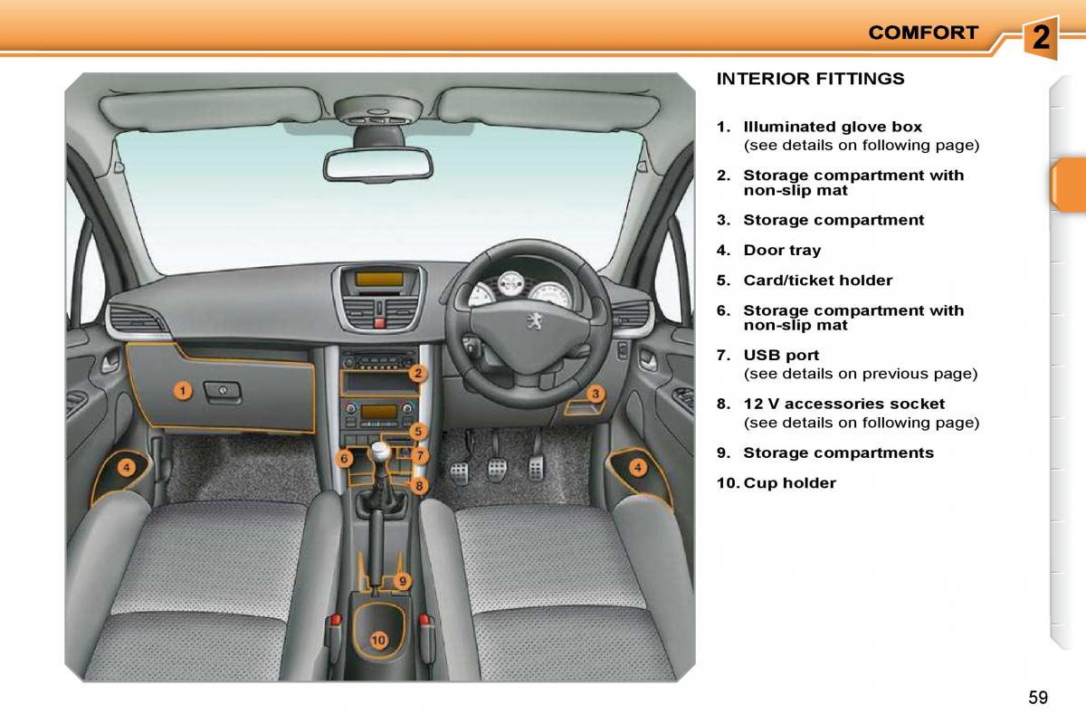 Peugeot 207 owners manual / page 48