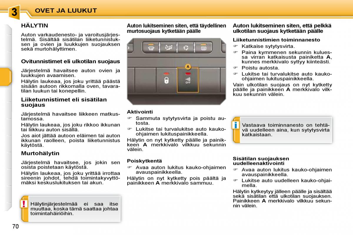 Peugeot 207 omistajan kasikirja / page 61