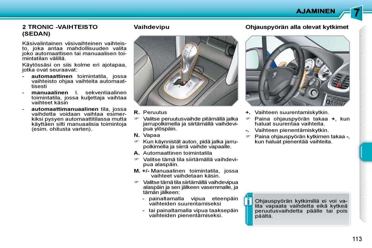 Peugeot 207 omistajan kasikirja / page 109