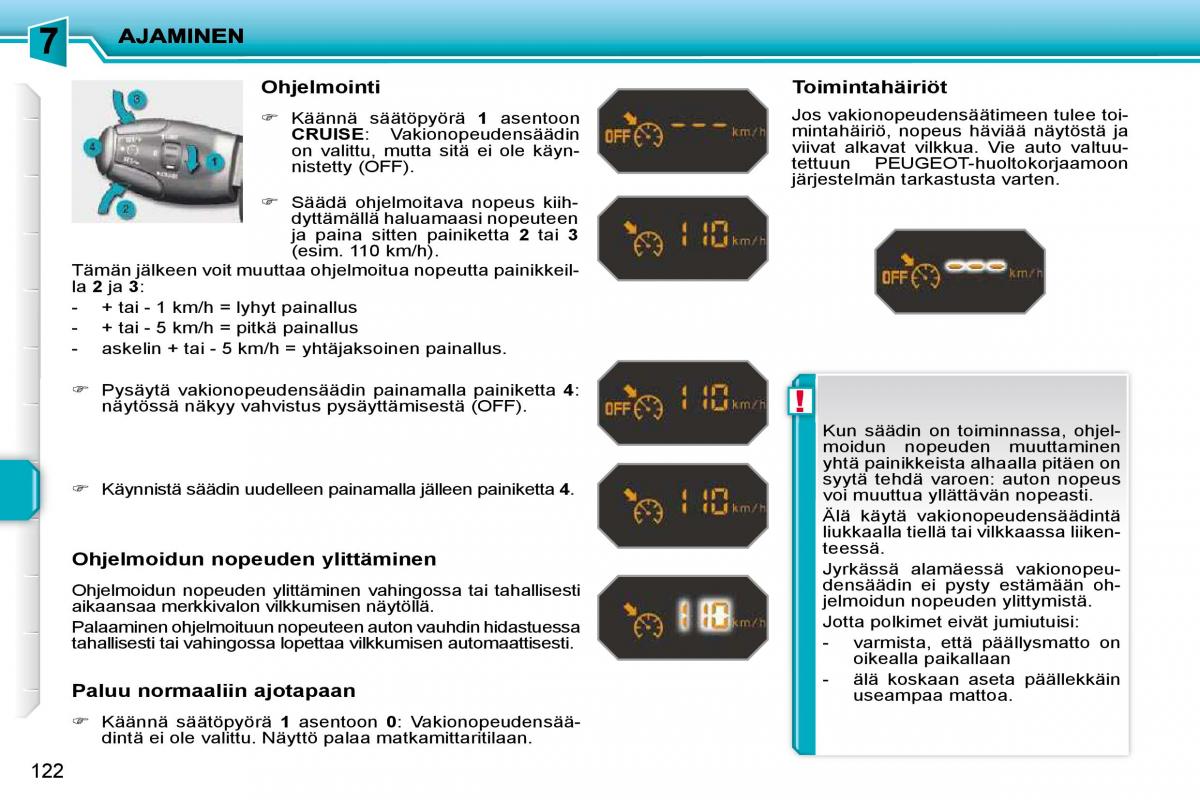 Peugeot 207 omistajan kasikirja / page 118