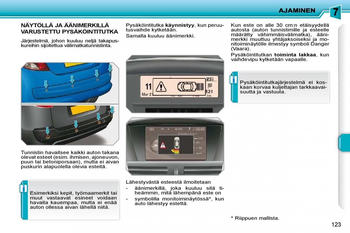 Peugeot 207 omistajan kasikirja / page 119