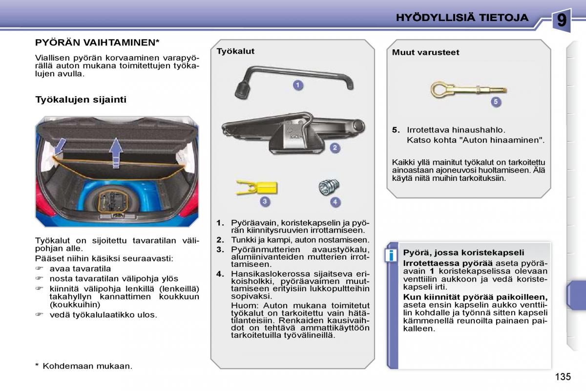 Peugeot 207 omistajan kasikirja / page 131