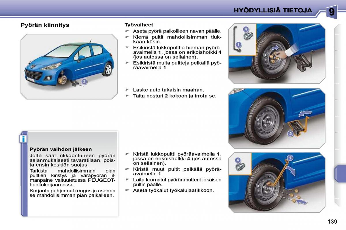 Peugeot 207 omistajan kasikirja / page 135