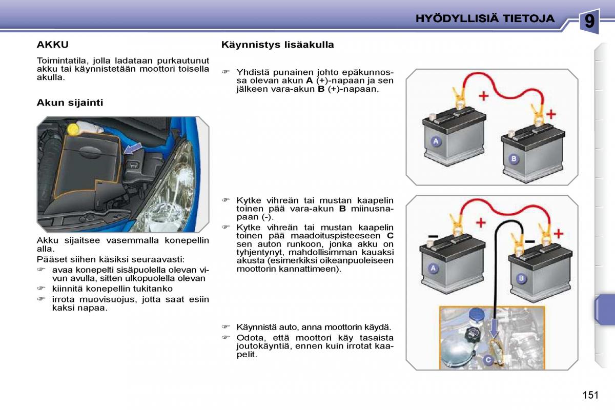 Peugeot 207 omistajan kasikirja / page 147