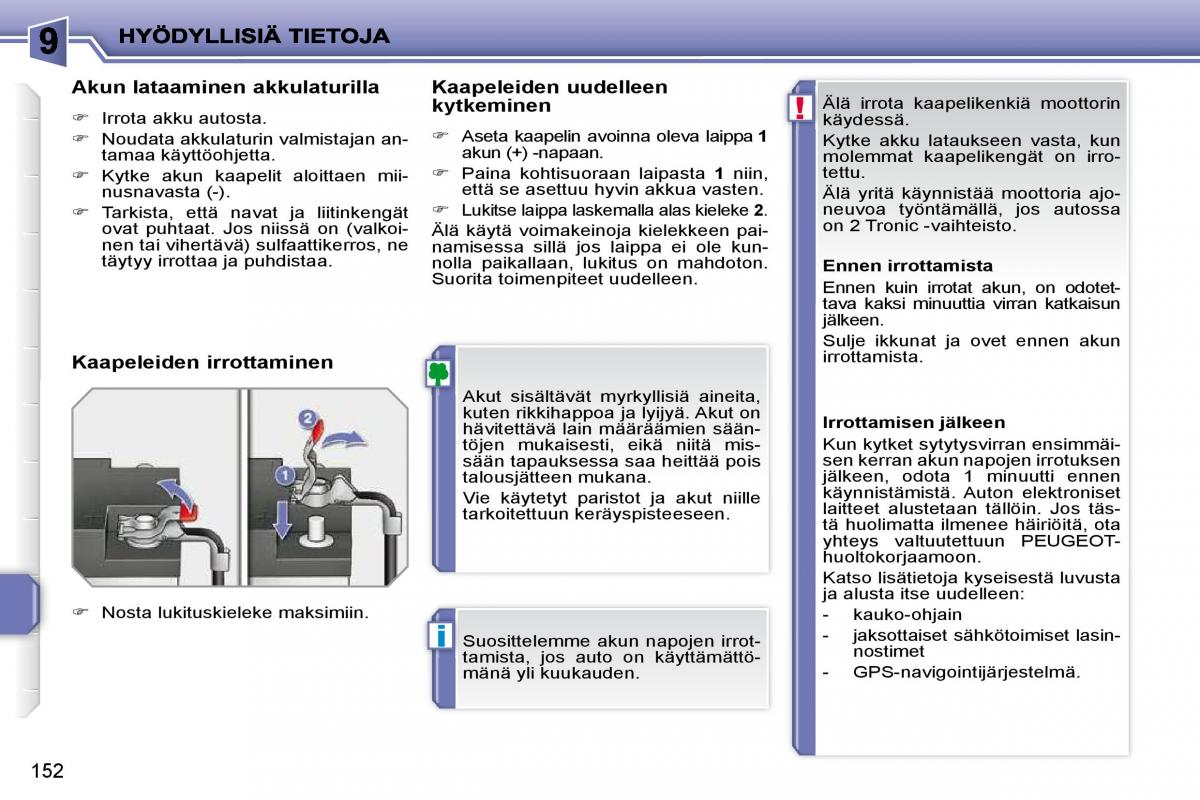 Peugeot 207 omistajan kasikirja / page 148