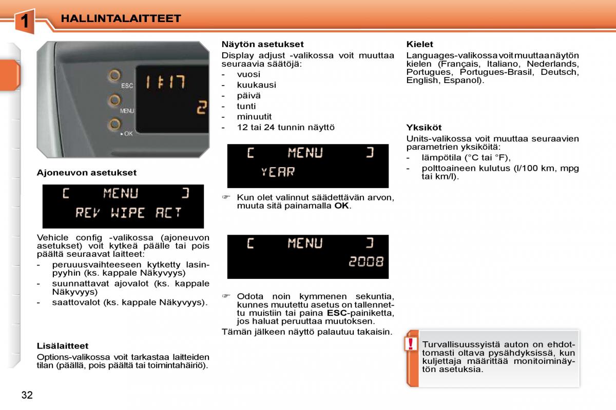 Peugeot 207 omistajan kasikirja / page 15