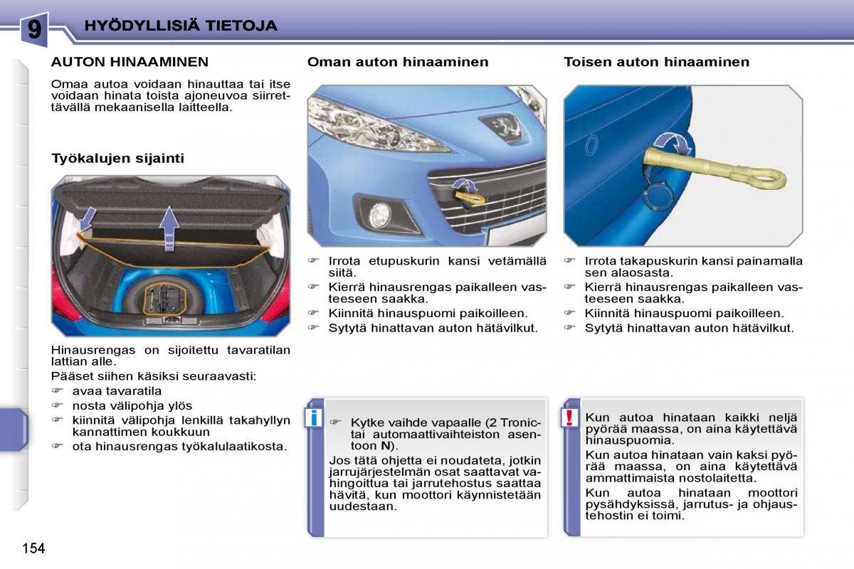 Peugeot 207 omistajan kasikirja / page 150