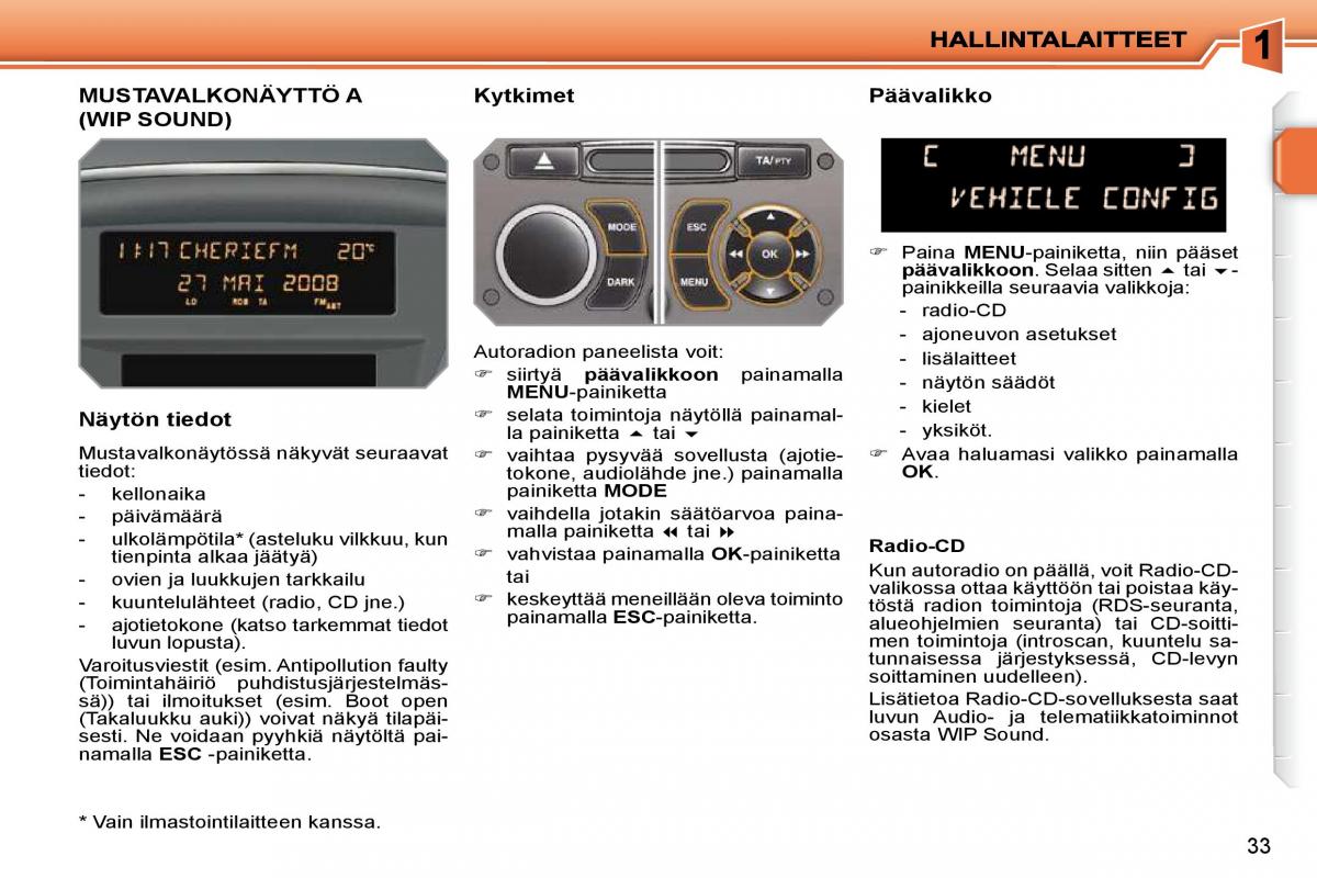 Peugeot 207 omistajan kasikirja / page 16