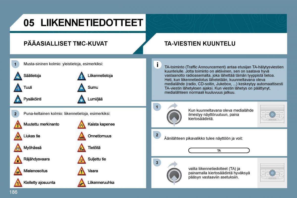 Peugeot 207 omistajan kasikirja / page 182