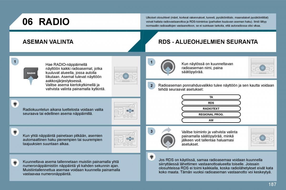 Peugeot 207 omistajan kasikirja / page 183