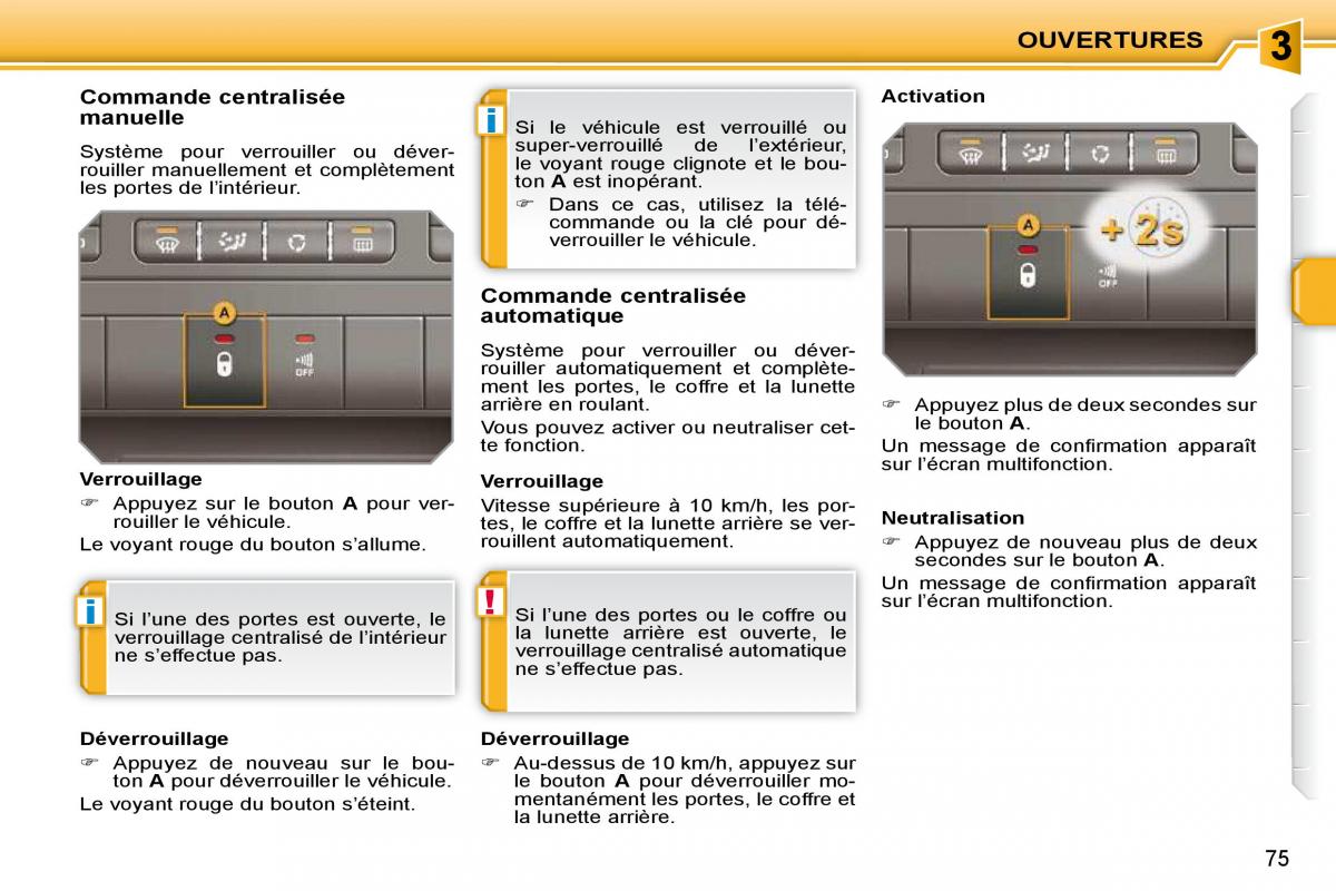 Peugeot 207 manuel du proprietaire / page 59