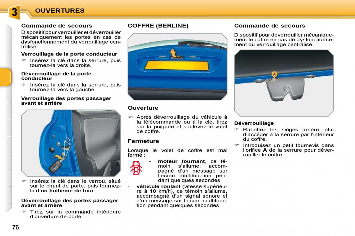 Peugeot 207 manuel du proprietaire / page 61