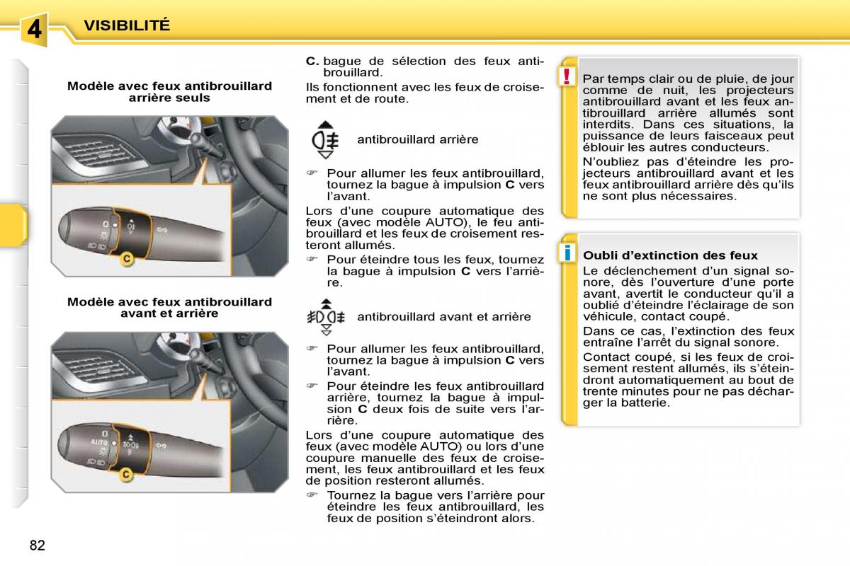 Peugeot 207 manuel du proprietaire / page 68