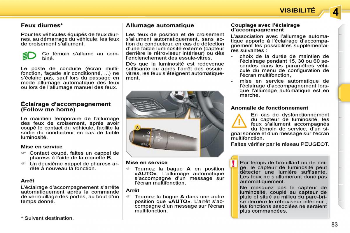 Peugeot 207 manuel du proprietaire / page 69