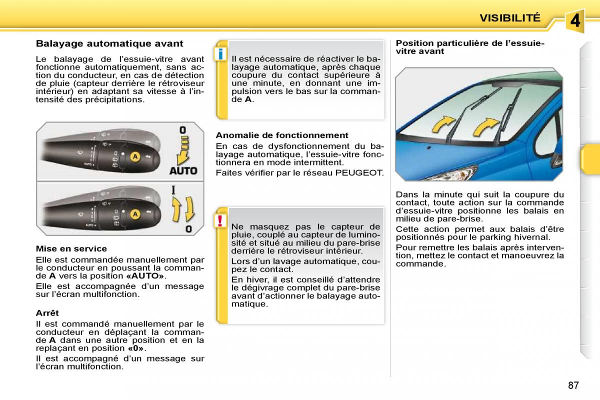 Peugeot 207 manuel du proprietaire / page 74