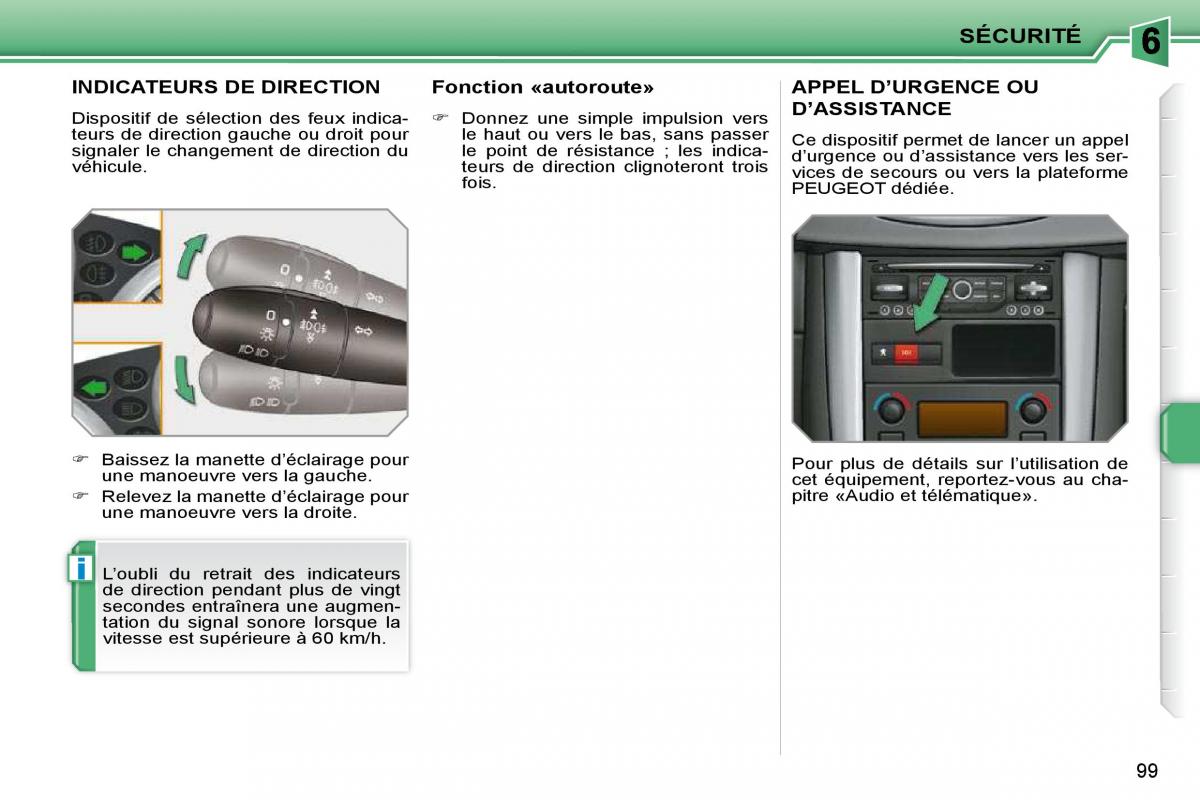 Peugeot 207 manuel du proprietaire / page 87