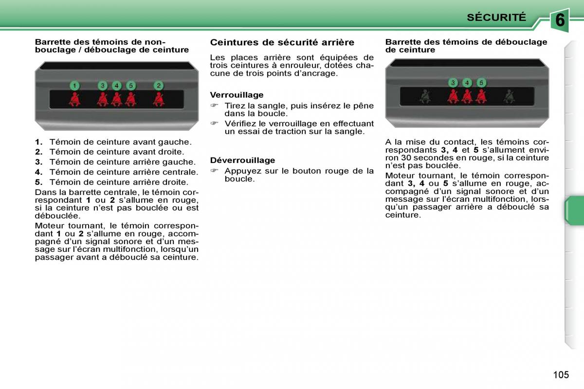 Peugeot 207 manuel du proprietaire / page 93