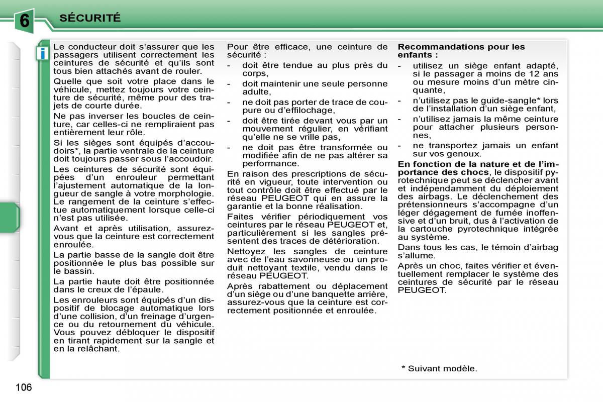 Peugeot 207 manuel du proprietaire / page 94