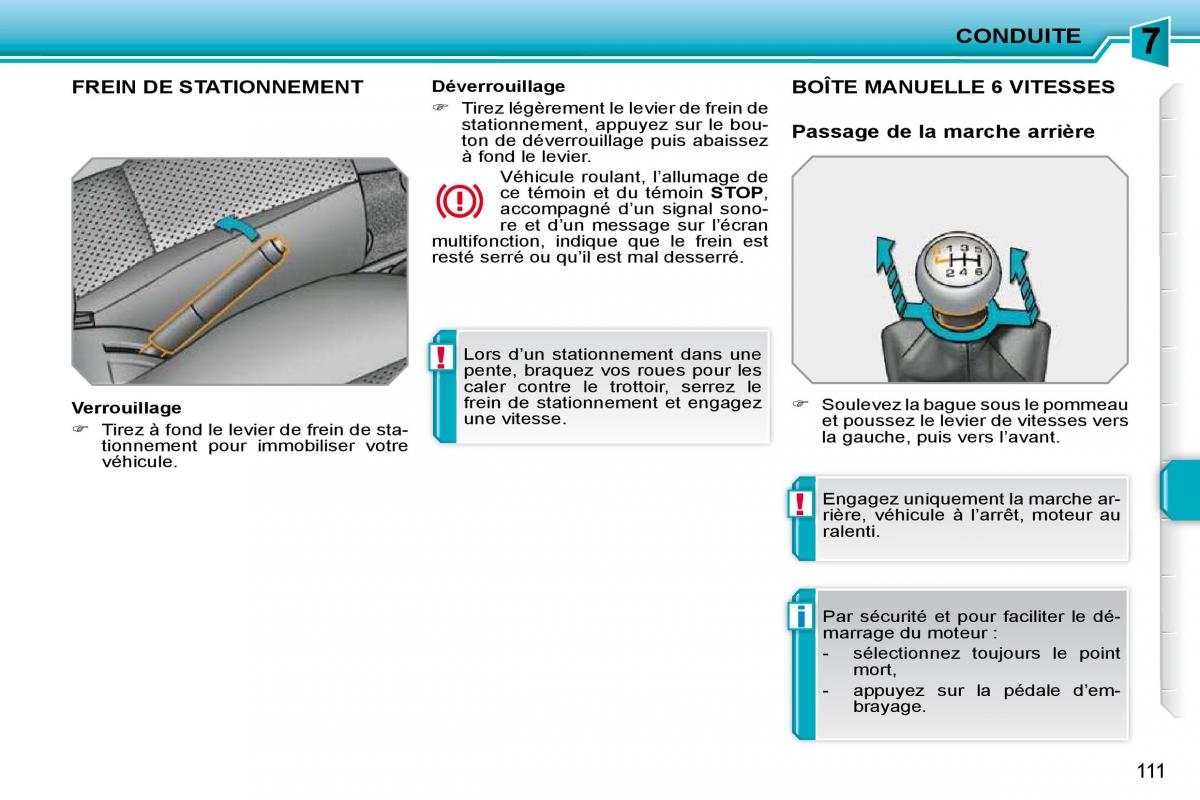 Peugeot 207 manuel du proprietaire / page 99