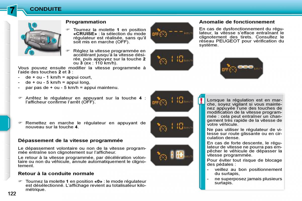 Peugeot 207 manuel du proprietaire / page 110