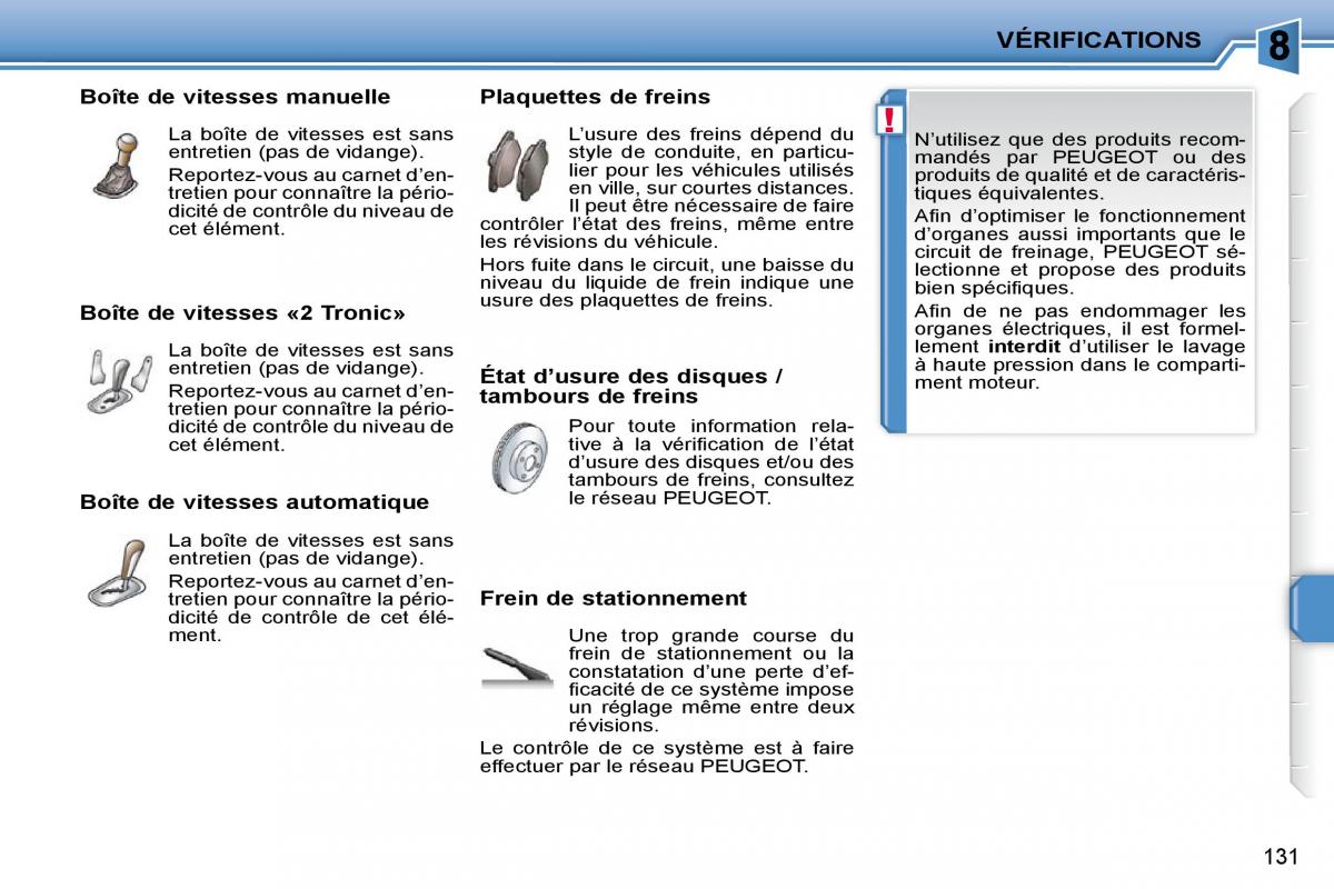 Peugeot 207 manuel du proprietaire / page 119