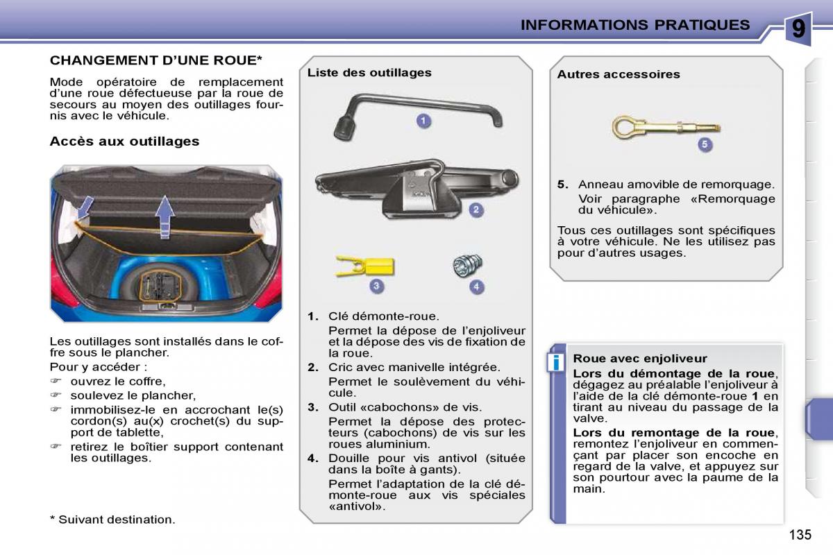 Peugeot 207 manuel du proprietaire / page 123