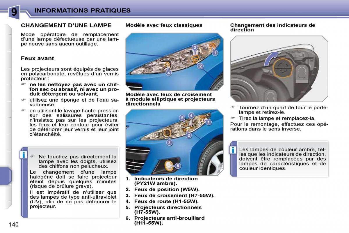 Peugeot 207 manuel du proprietaire / page 128