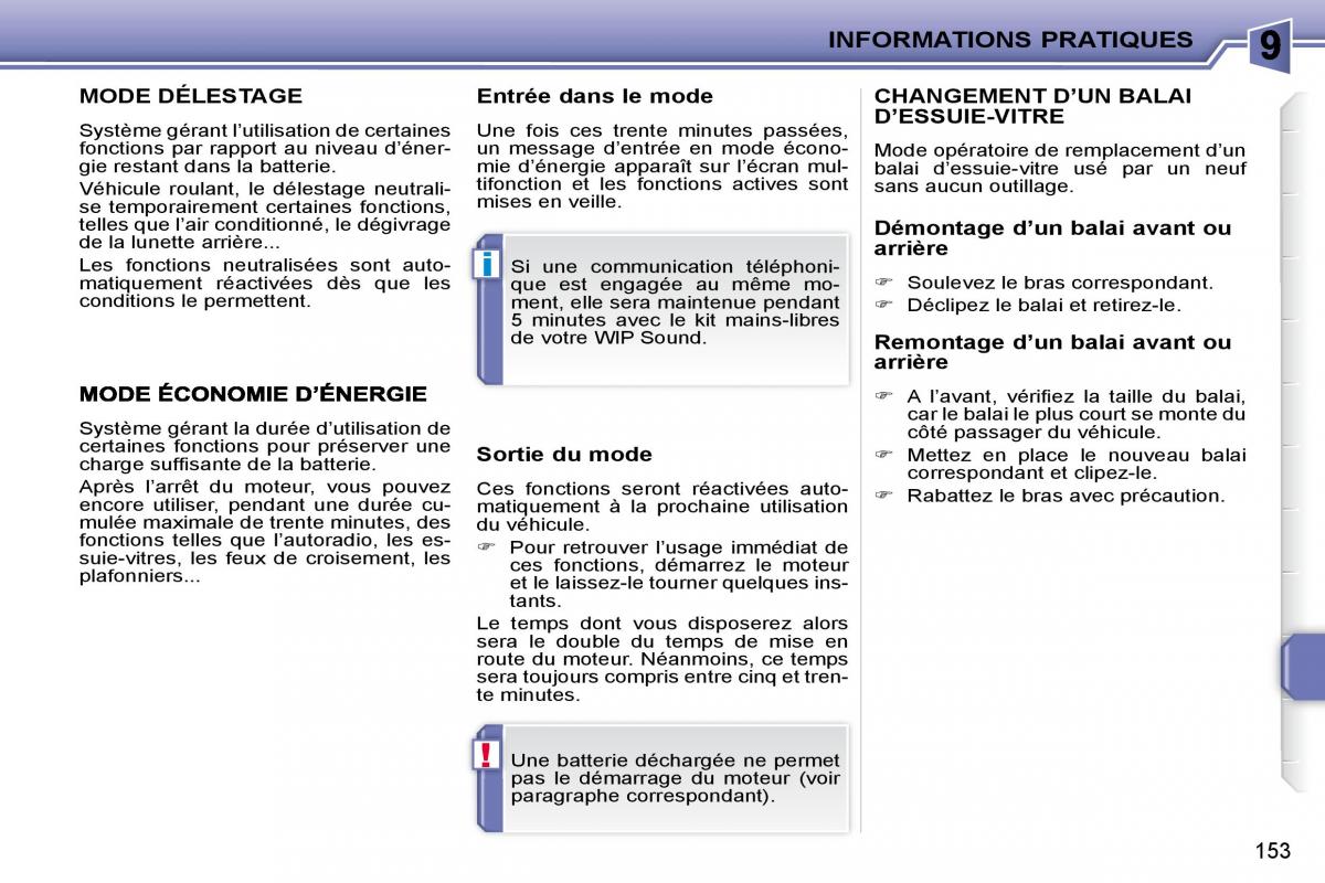 Peugeot 207 manuel du proprietaire / page 141