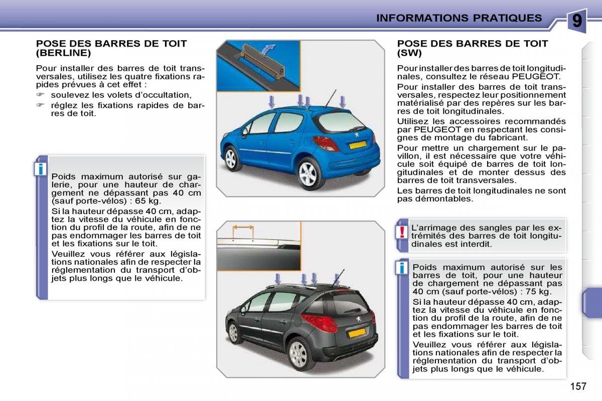 Peugeot 207 manuel du proprietaire / page 143