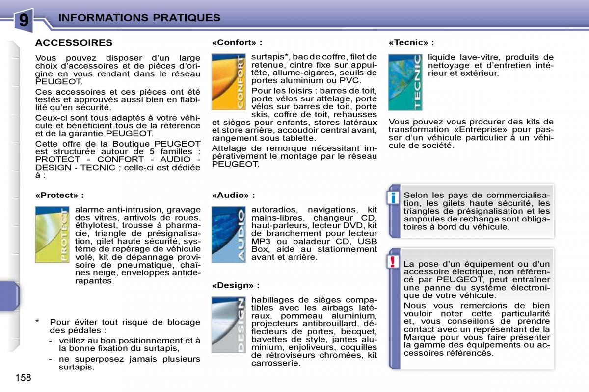 Peugeot 207 manuel du proprietaire / page 144