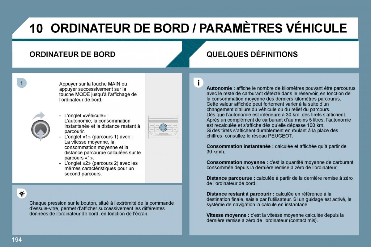 Peugeot 207 manuel du proprietaire / page 180