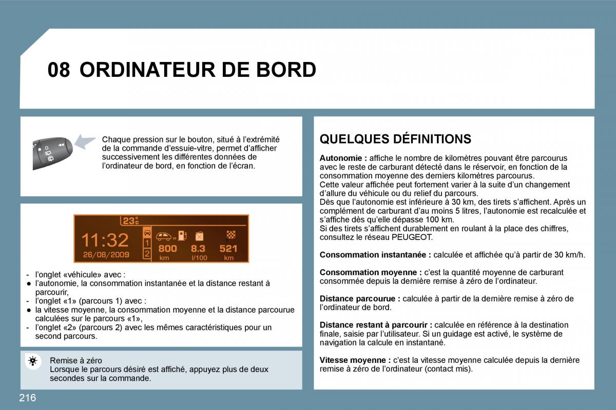 Peugeot 207 manuel du proprietaire / page 201