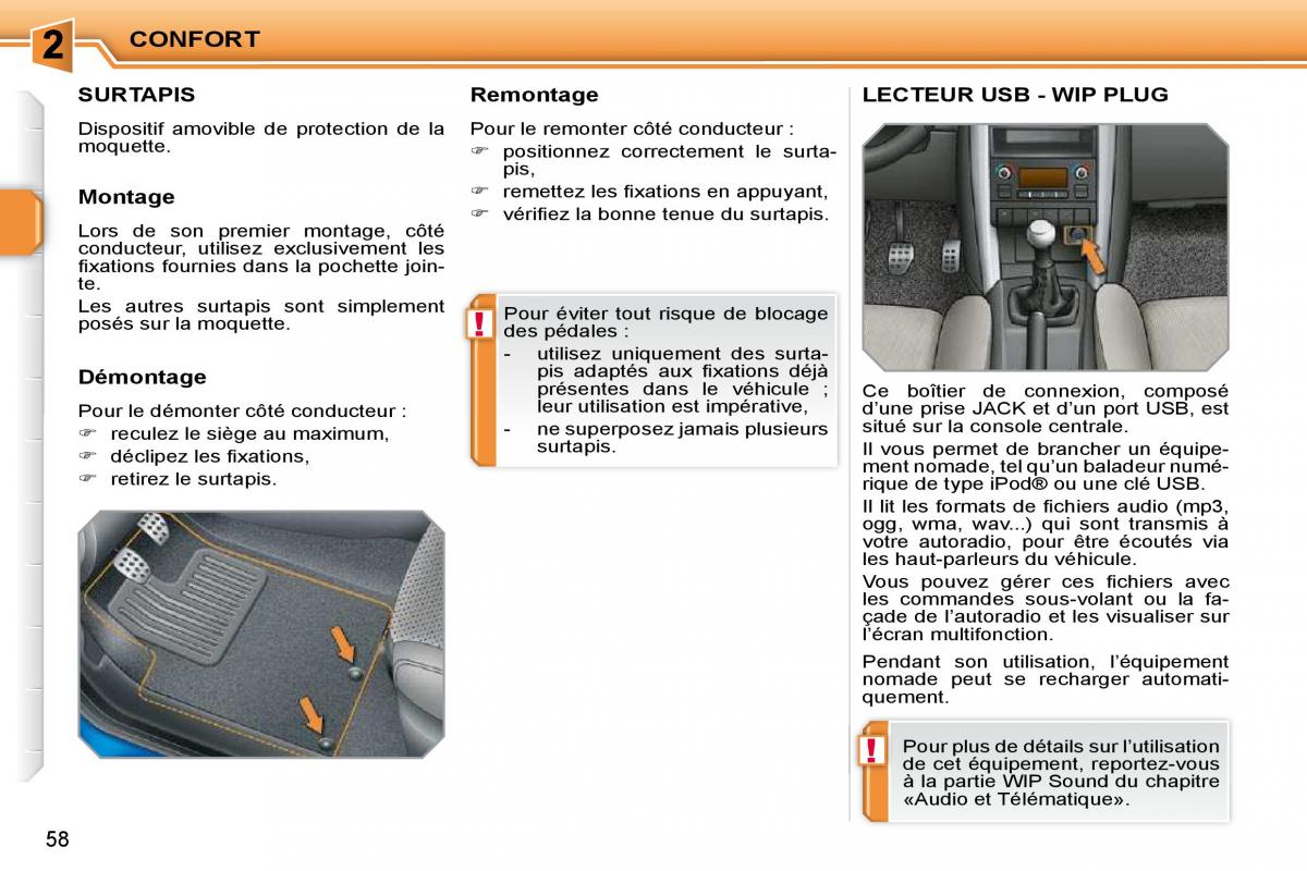 Peugeot 207 manuel du proprietaire / page 39