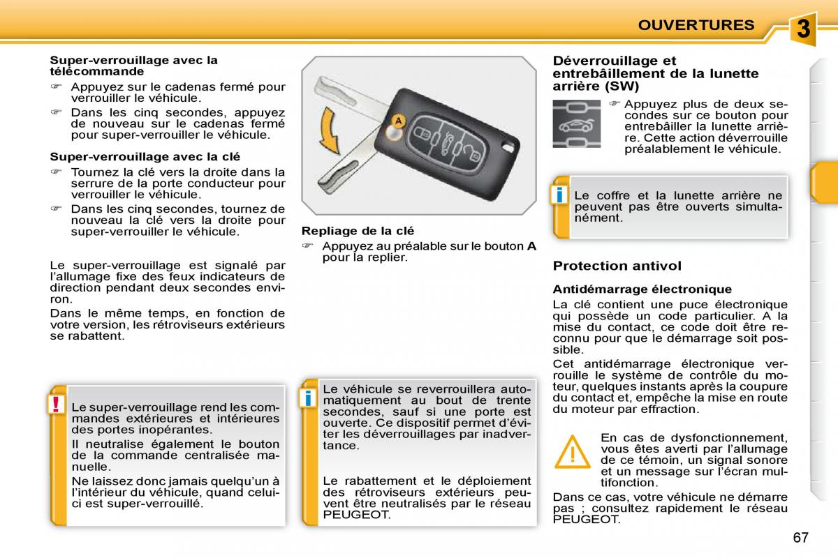 Peugeot 207 manuel du proprietaire / page 48