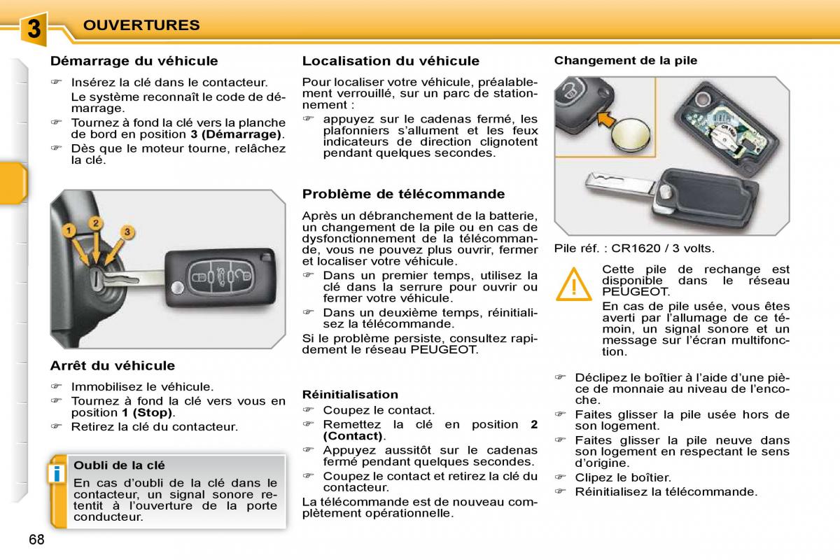 Peugeot 207 manuel du proprietaire / page 49