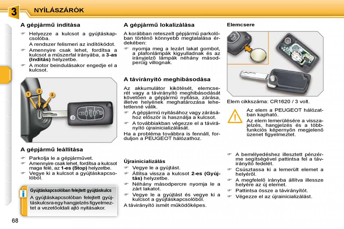 Peugeot 207 Kezelesi utmutato / page 57