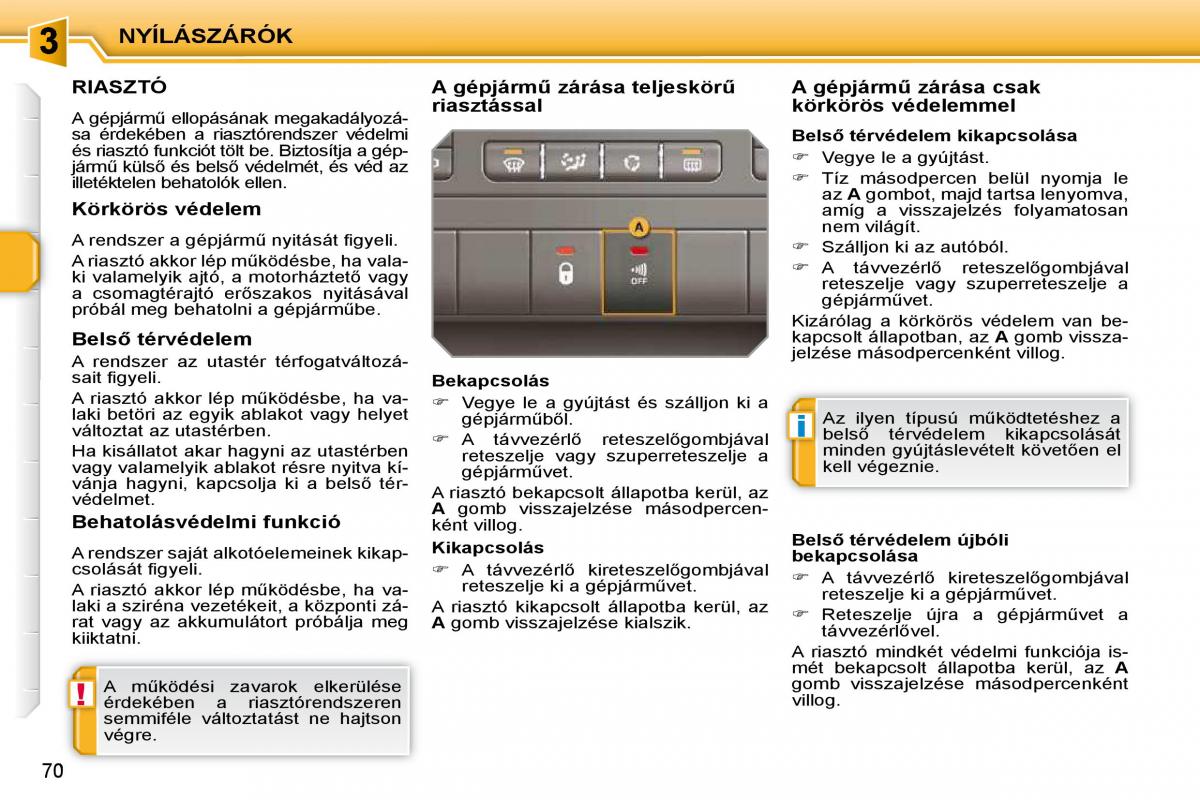 Peugeot 207 Kezelesi utmutato / page 61