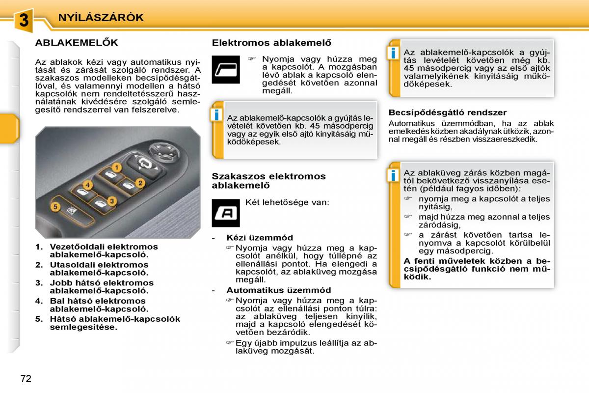 Peugeot 207 Kezelesi utmutato / page 63